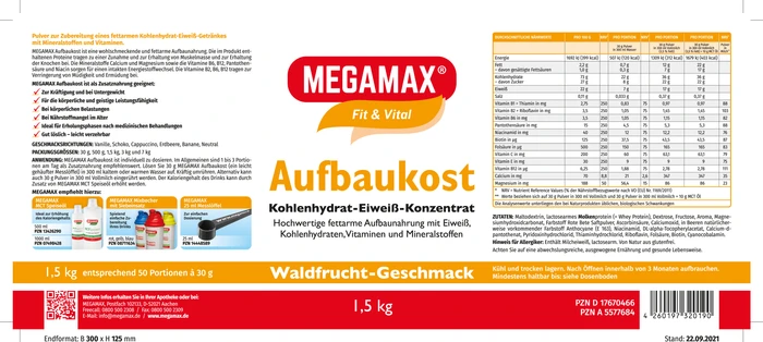 Megamax Aufbaukost Waldfrucht 1.5kg