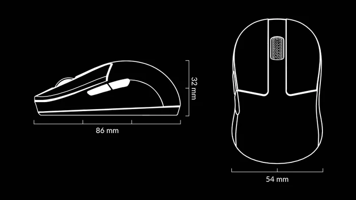 Keychron M4 Wireless Mouse schwarz, USB/Bluetooth