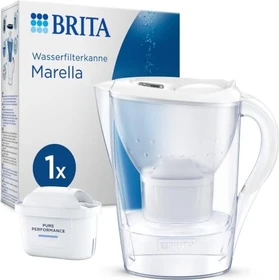 Brita Marella Tischwasserfilter inkl. Kartusche Maxtra Pro weiß