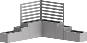Biohort DaVinci 1 Pflanzkasten-System mit Rankgitter Hochbeet 299.5x29.9cm silber-metallic
