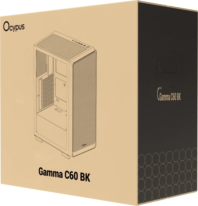 Ocypus Gamma C60, schwarz, Glasfenster