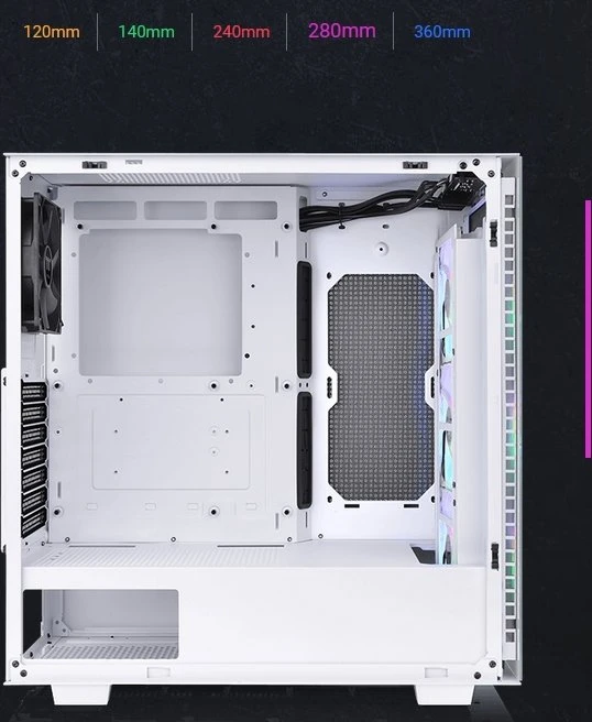 Thermaltake Divider 300 TG ARGB Snow Edition, weiß, Glasfenster