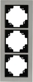 uniTEC IMOLA Serie 307 Abdeckrahmen 3-fach, edelstahl