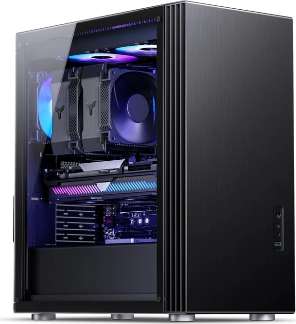 Jonsbo U6 Black, schwarz, Glasfenster