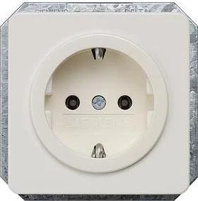 Siemens DELTA line Schuko-Steckdose Abdeckungsplatte ohne Krallen, titanweiß