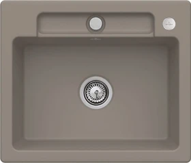 Villeroy & Boch Siluet 60 S Einbau Becken mittig mit Ablauffernbedienung timber