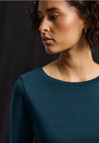 Street One Basic Shirt langarm tide blue (Damen)
