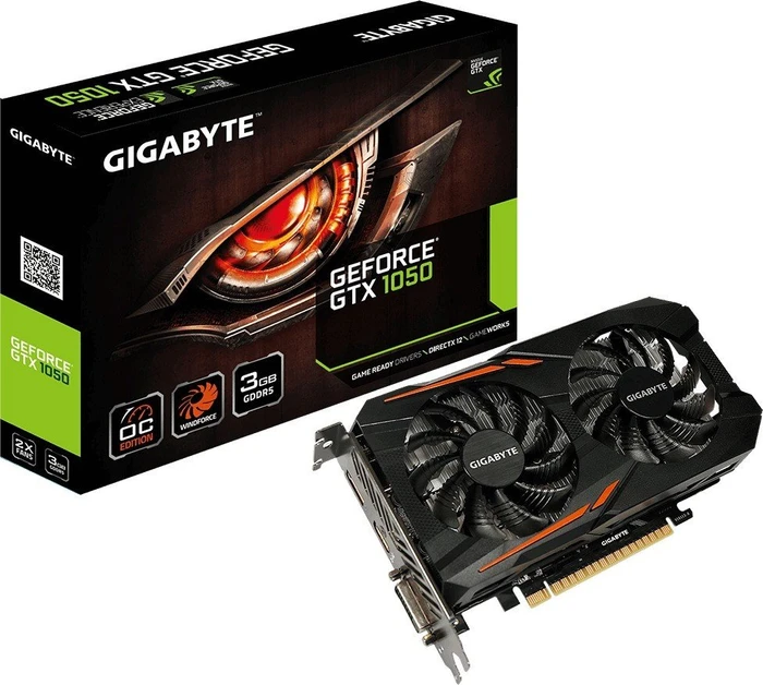 GIGABYTE GeForce GTX 1050 OC 3G, 3GB GDDR5, DVI, HDMI, DP