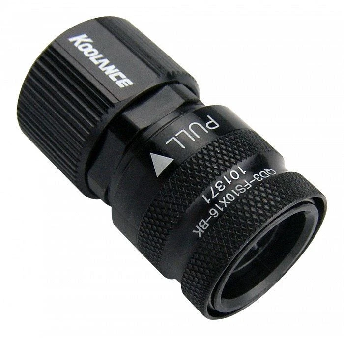 Koolance QD3 No-Spill Schnellverschluss gerade female schwarz, 16/10mm