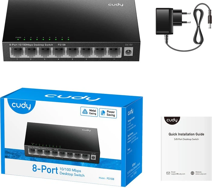 Cudy FS10 Desktop Switch, 8x RJ-45