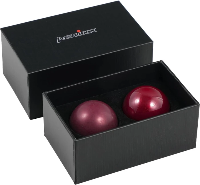 Perixx PERIPRO-303X2E 34mm für Perimice und Logitech M570, Ersatz-Trackball, 1x rot glänzend, 1x rot matt, 2er-Set