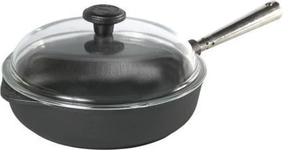 Skeppshult Servierpfanne mit Edelstahlgriff und Glasdeckel 25cm