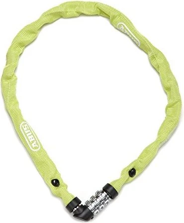 ABUS Schloss-Ketten-Kombi 1200/60 web Kettenschloss, Zahlenkombination lime