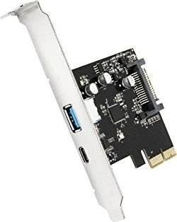 Sharkoon USB 3.1 Host Controller Card, 1x USB-A 3.1, 1x USB-C 3.1, PCIe 2.0 x2