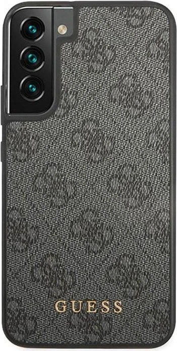 Guess Hard Cover 4G Metal Gold Logo für Samsung Galaxy S23 grau