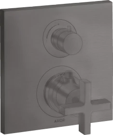 Hansgrohe Axor Citterio Thermostat mit Ab- und Umstellventil brushed black chrome