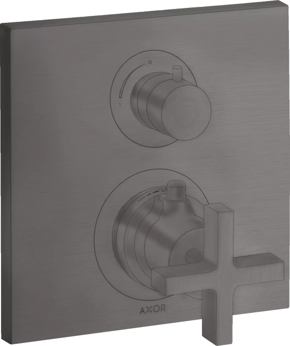 Hansgrohe Axor Citterio Thermostat mit Ab- und Umstellventil brushed black chrome