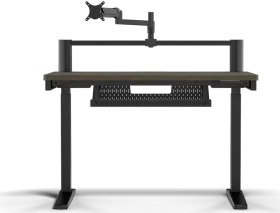 Corsair Platform:4 Elevate elektrisch höhenverstellbarer Sitz-Steh-Schreibtisch 120x76cm Walnuss/schwarz