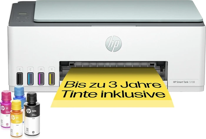 HP Smart Tank 5108 weiß/mint All-in-One, Tinte, mehrfarbig