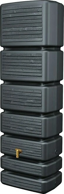 4rain Slim Wood Decor Wandtank-Regenwassertank 350l graphitegrey