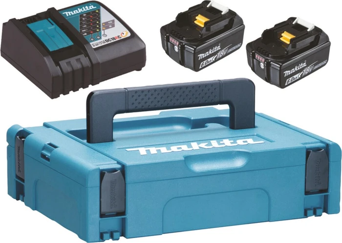Makita Powersource-Kit Starterset 18V, 6.0Ah, Li-Ionen, 2 Akkus [12.0Ah] [216Wh]