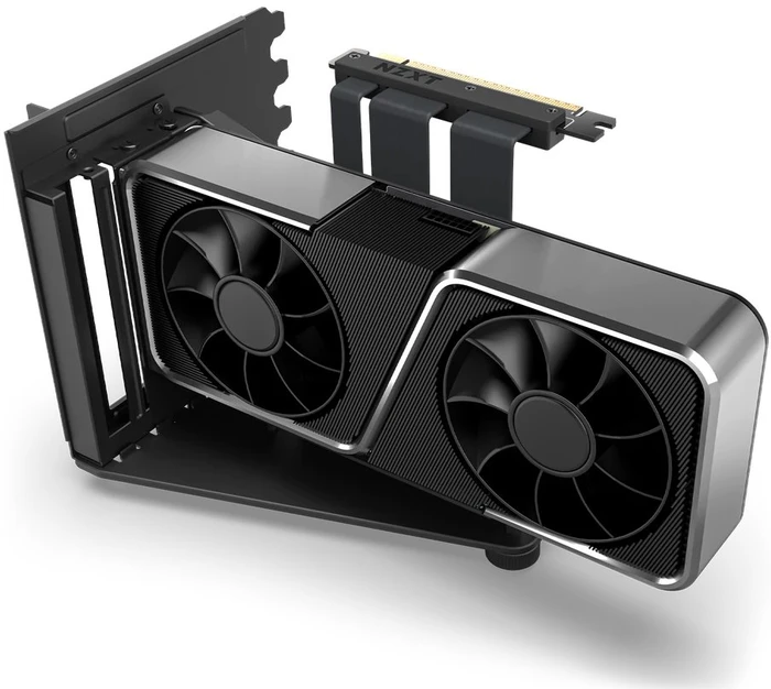 NZXT Vertical GPU Mounting Kit Riser Card, inkl. PCI-Slot Blende für H7, gewinkelt, PCIe 4.0, 175mm, schwarz