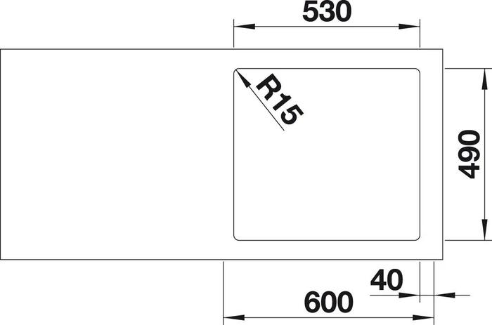Blanco Etagon 500-IF/A Einbau Becken mittig mit Ablauffernbedienung edelstahl seidenglanz