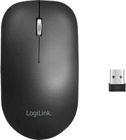 LogiLink Lightweighted Wireless Travel Mouse schwarz, USB (ID0210)