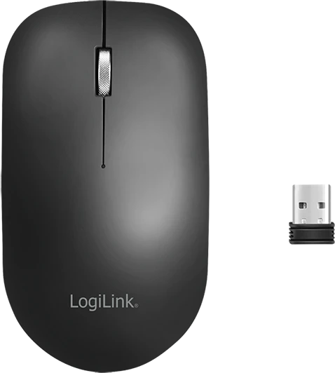 LogiLink Lightweighted Wireless Travel Mouse schwarz, USB