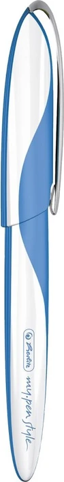 Herlitz my.pen style weiß/baltic blue, rechte Hand/linke Hand, mittel