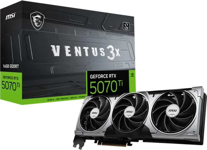 MSI GeForce RTX 5070 Ti 16G Ventus 3X, G507T-16V3, 16GB GDDR7, HDMI, 3x DP