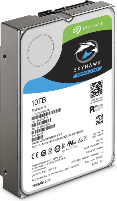 Seagate SkyHawk AI +Rescue 10TB, 24/7, 512e / 3.5" / SATA 6Gb/s