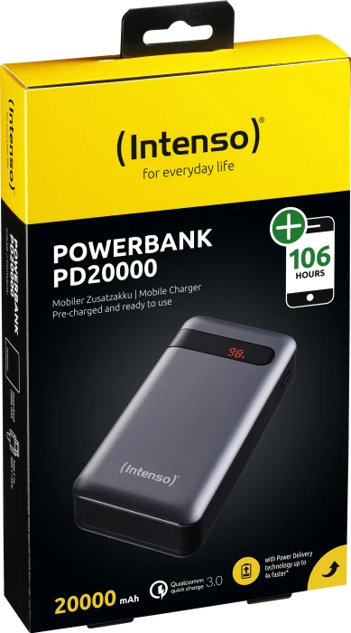 Intenso Powerbank PD 20000 schwarz/silber