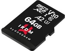 goodram M2AA IRDM MICROCARD R170/W120 64GB Kit, UHS-I U3, A2, Class 10