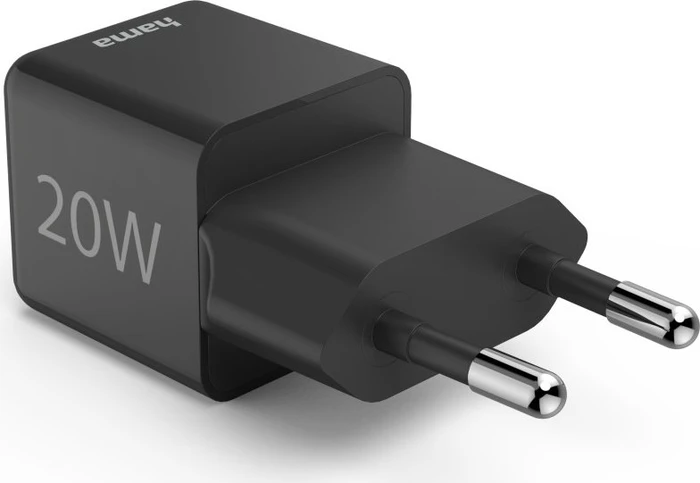 Hama Schnellladegerät USB-C Super-Mini-Charger PD 20 W schwarz