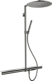 Hansgrohe Axor ShowerSolutions Showerpipe Duschsystem mit Thermostat 800 und Kopfbrause 350 1jet polished black chrome