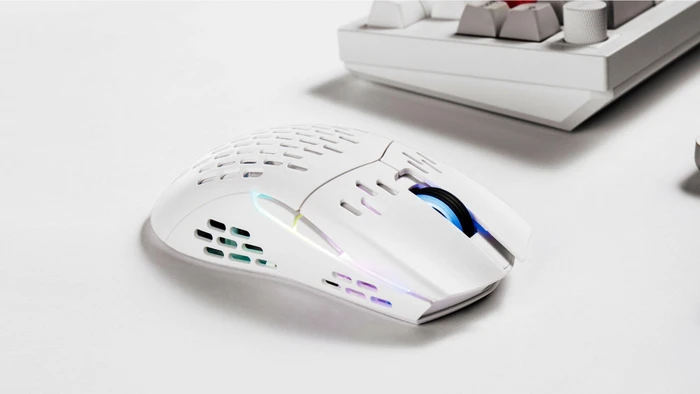 Keychron M1 Wireless Gaming Mouse weiß, USB/Bluetooth
