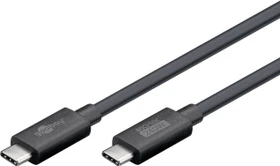 goobay USB-C Kabel, USB4 Version 2.0, 80Gb/s, 16K60Hz, 240W PD EPR, USB-C Stecker auf USB-C Stecker, schwarz, 1.2m (74376)