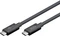goobay USB-C Kabel, USB4 Version 2.0, 80Gb/s, 16K60Hz, 240W PD EPR, USB-C Stecker auf USB-C Stecker, schwarz, 1.2m Vorschaubild