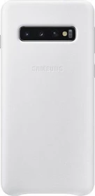 Samsung Leather Cover für Galaxy S10 weiß
