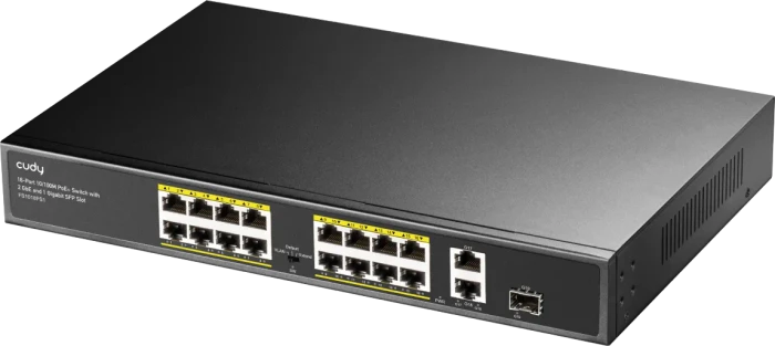 Cudy FS10 Rackmount Switch, 18x RJ-45, 1x SFP, 200W PoE+