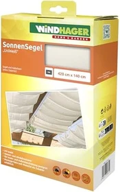 Windhager Seilspanntechnik Sonnensegel 420x140cm weiß