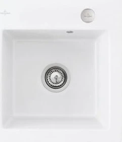 Villeroy & Boch Subway 45 XS Einbau Becken mittig mit Ablauffernbedienung stone white