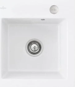 Villeroy & Boch Subway 45 XS Einbau Becken mittig mit Ablauffernbedienung stone white