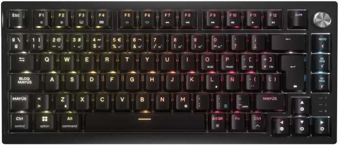 Corsair Gaming K65 Plus Wireless Tactile 75% RGB, schwarz, MLX FUSION, USB/Bluetooth, ES