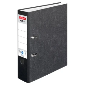 Herlitz maX.file nature Ordner 2-Ring, 80mm, A4, schwarz