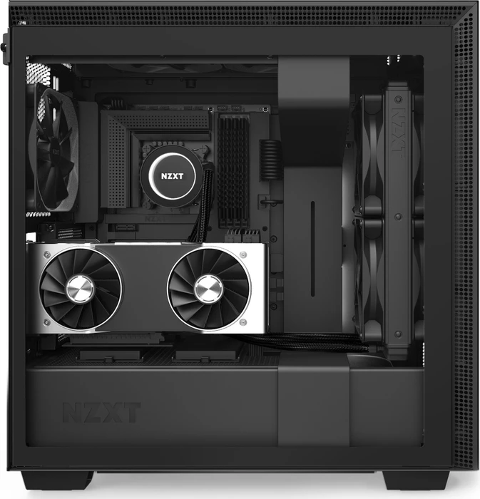 NZXT H710i, schwarz, Glasfenster