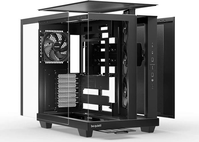 be quiet! Light Base 500 Black, schwarz, Glasfenster
