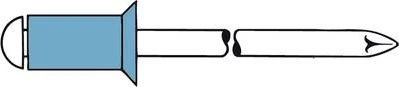 Gesipa A2 Edelstahl Senkkopf 120° Blindniete 3x6mm, 500 Stück