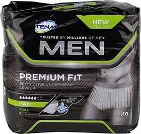Tena Men Premium Fit Protective Underwear Schutzhose Größe L, 10 Stück